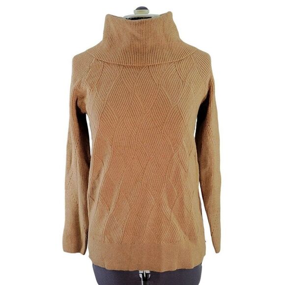 NWOT Talbots Tan Knit Sweater Sz MP - Picture 1 of 7